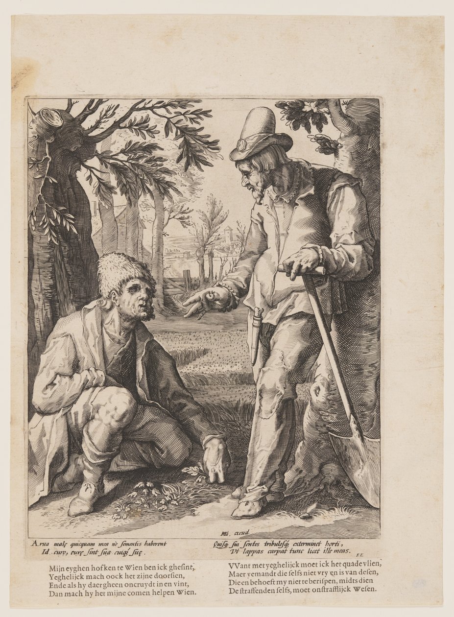 Two Peasants by Jacob Matham