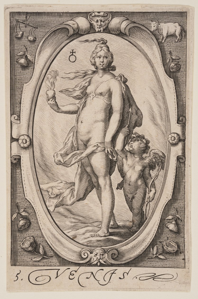 Venus, from The Seven Planets by Jacob Matham