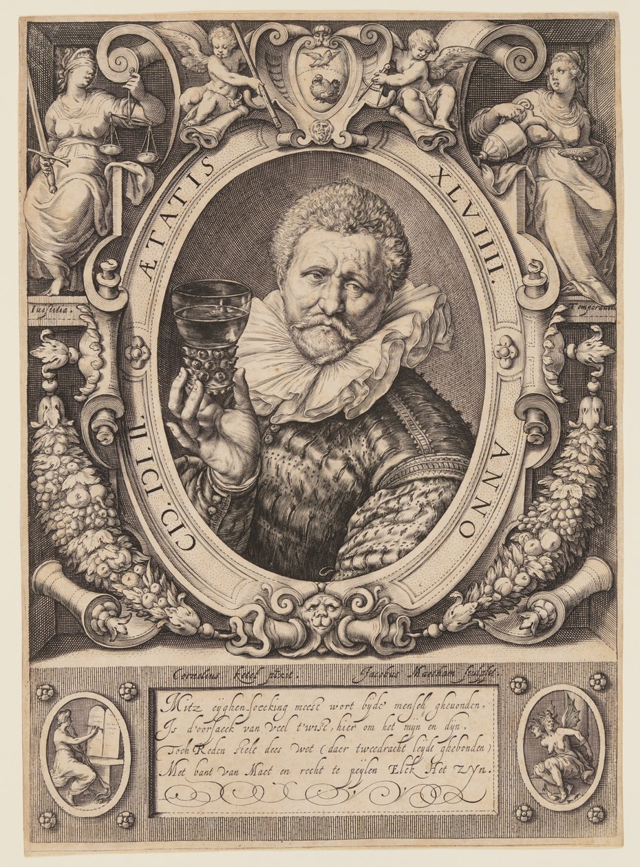 Vincent Jacobsz. Coster, wine merchant by Jacob Matham