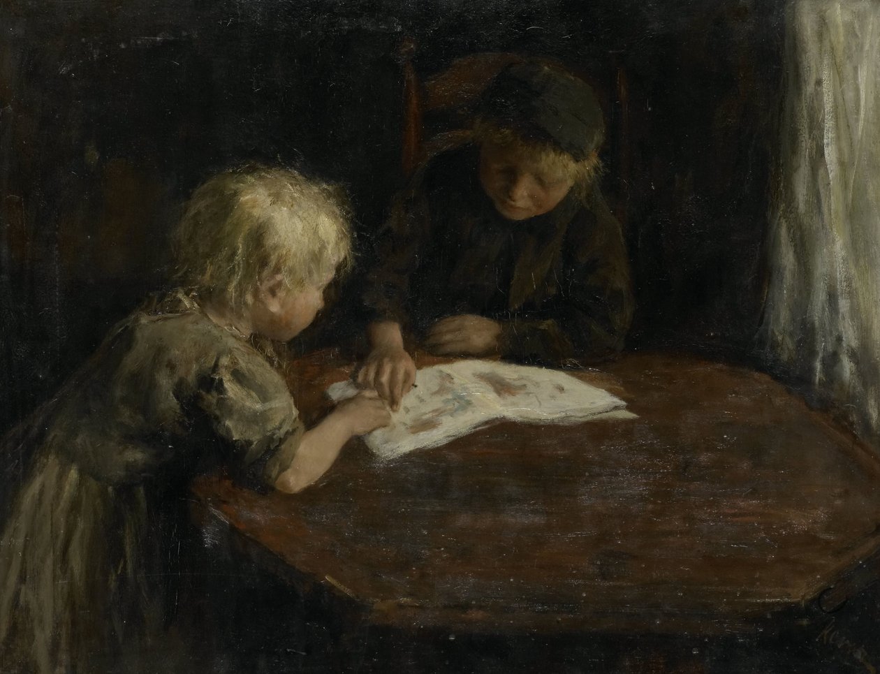 Children with a Picture-book by Jacob Simon Hendrik Kever