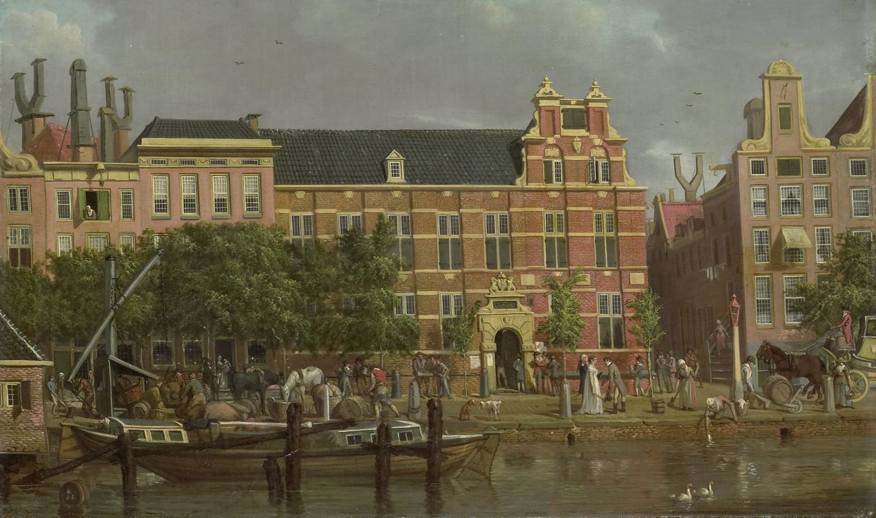 The Latin School on the Singel, Amsterdam by Jacob Smies