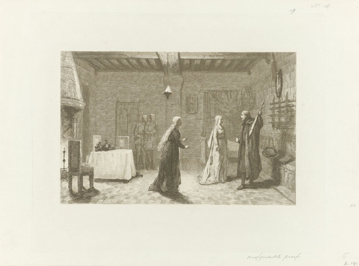 Figures in an Interior of a Castle by Jacob Taanman