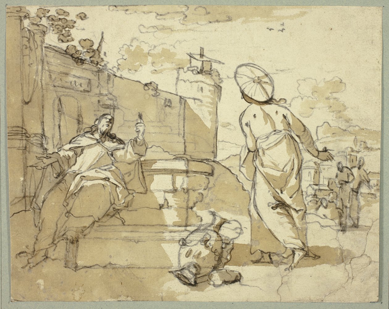 Christ and the Woman of Samaria by Jacob de Wit