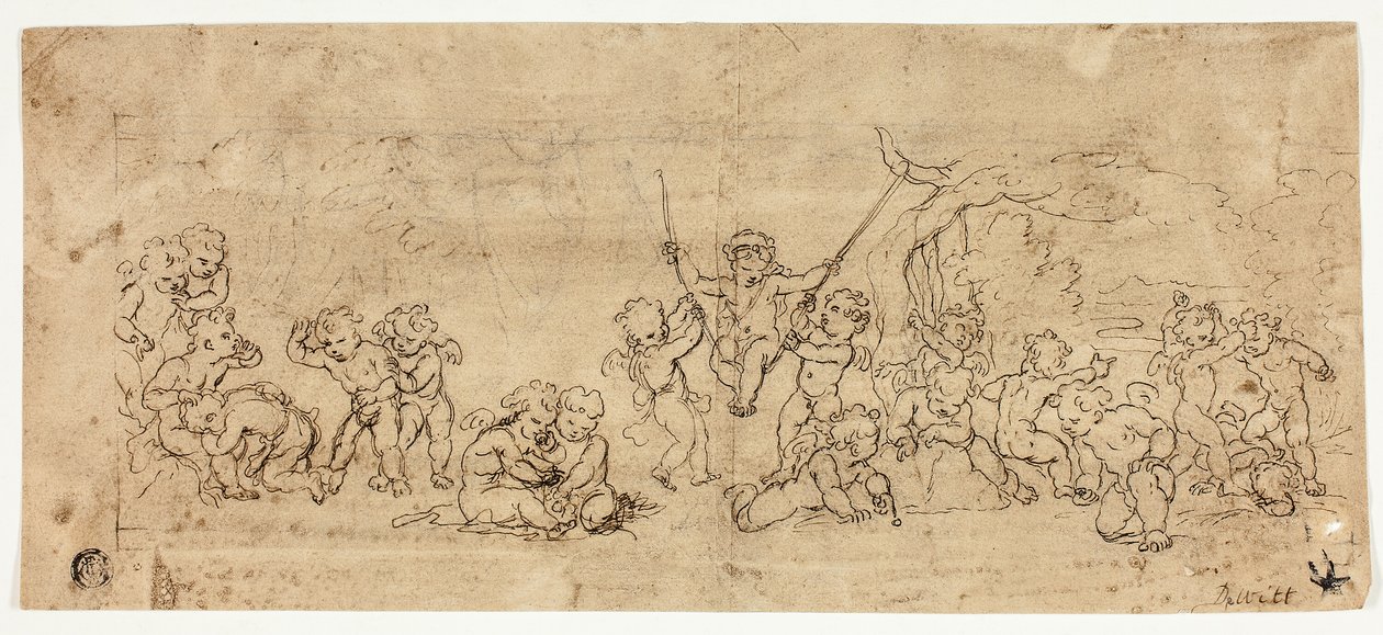 Playing Putti by Jacob de Wit