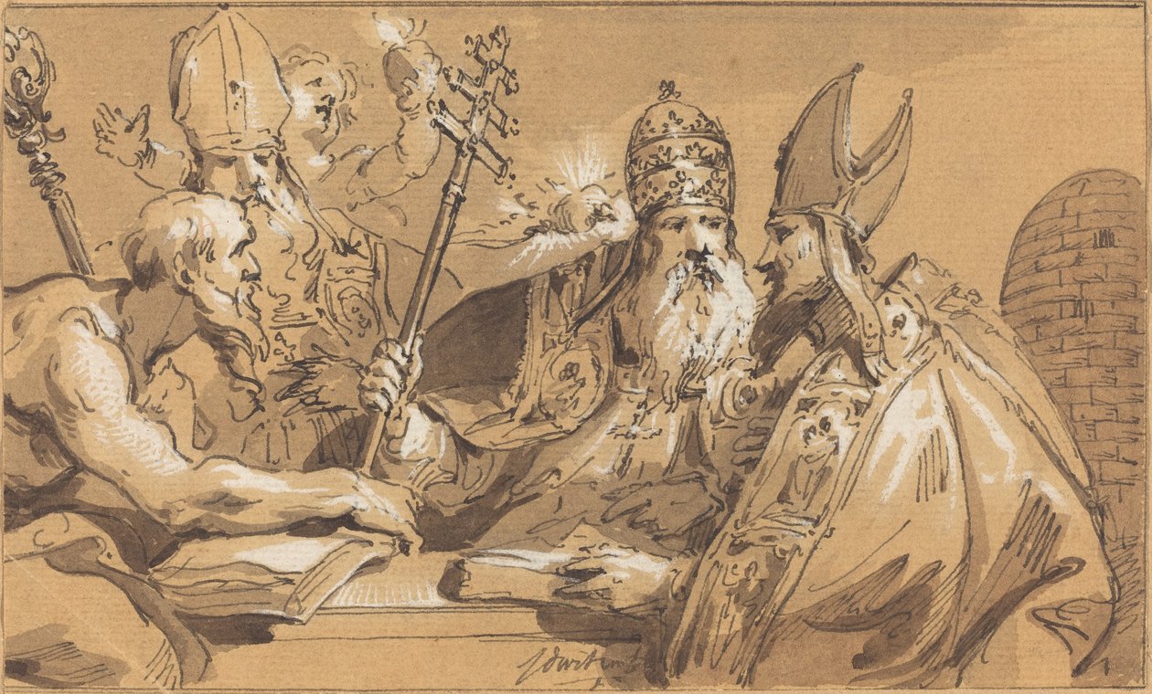 The Four Fathers of the Church by Jacob de Wit