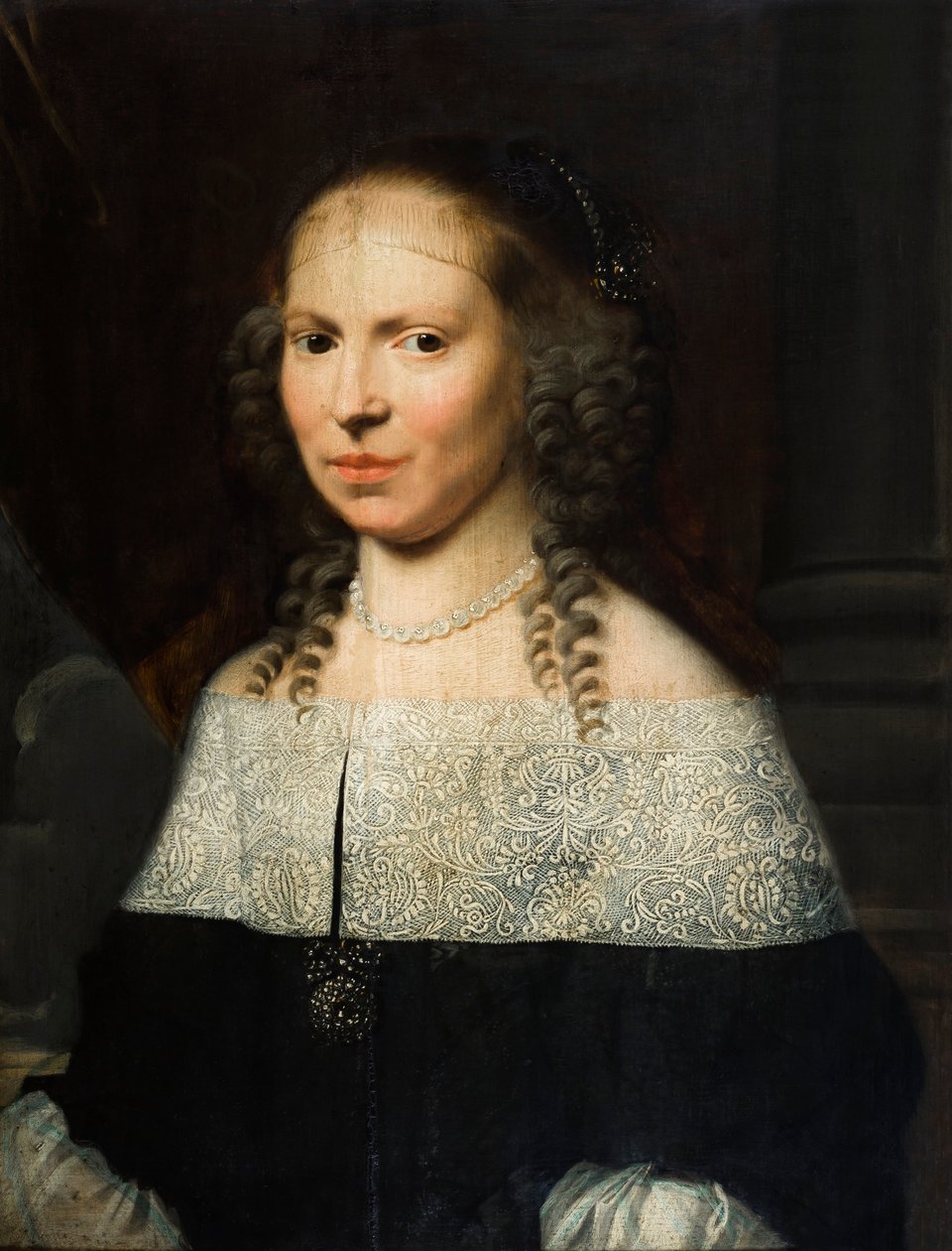 Portrait of Anna Goos (1627-1691) by Jacob van Reesbroeck