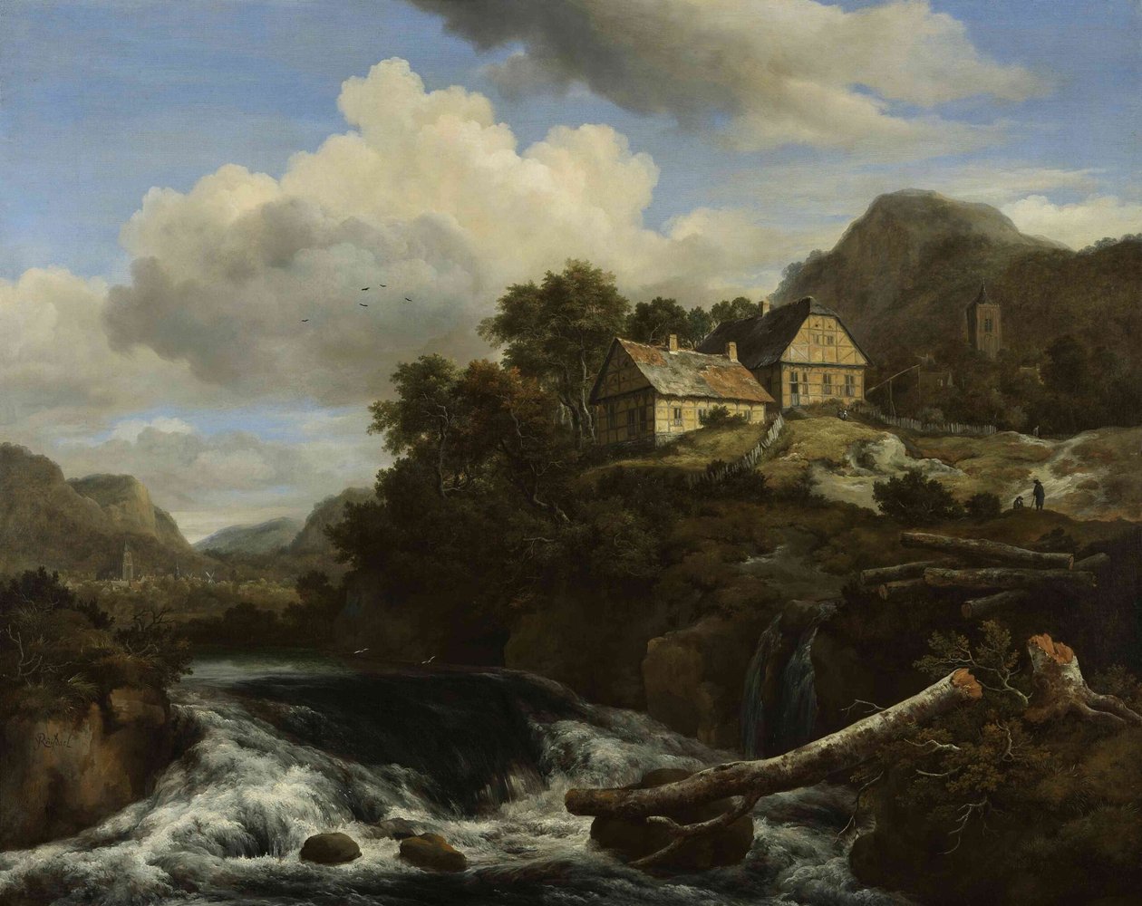 A Waterfall by Jacob van Ruisdael