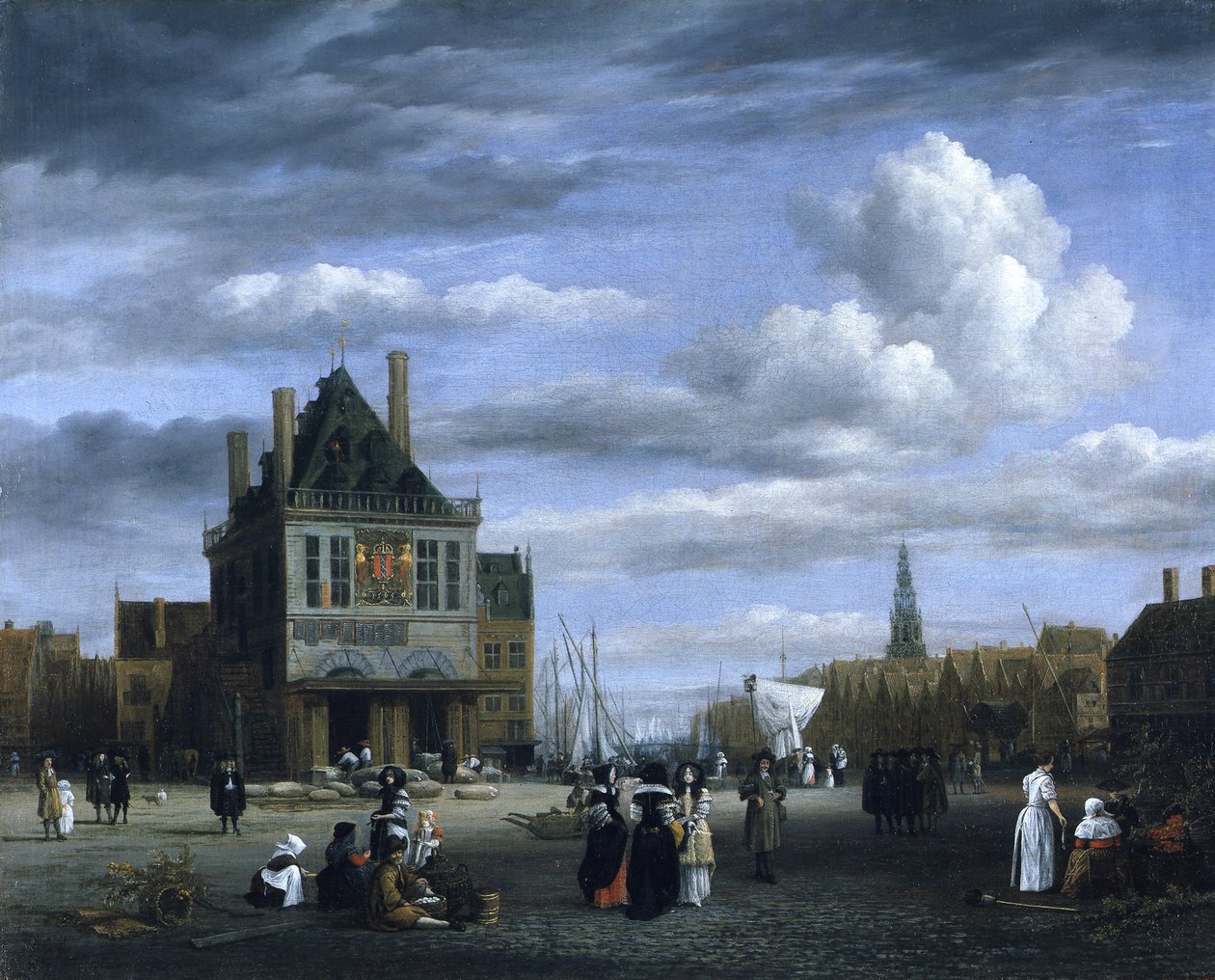 Dam Square in Amsterdam by Jacob van Ruisdael