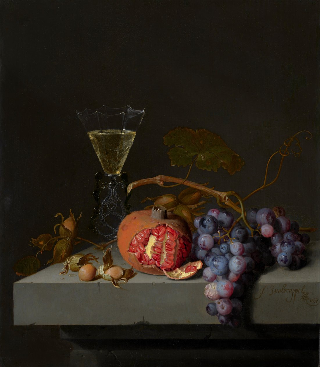 Still Life with Fruit by Jacob van Walscapelle