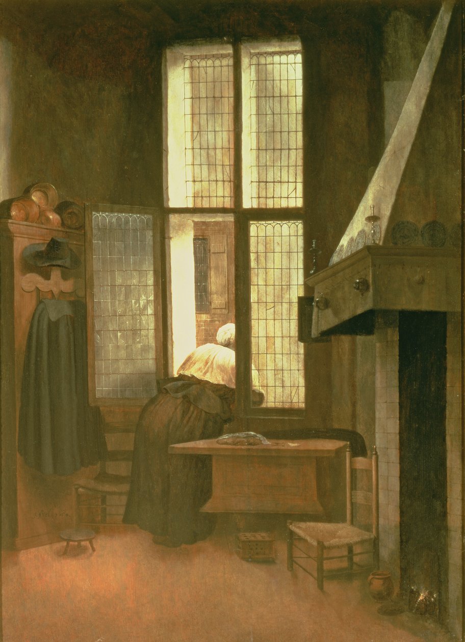 Woman at a Window by Jacobus Vrel or Frel