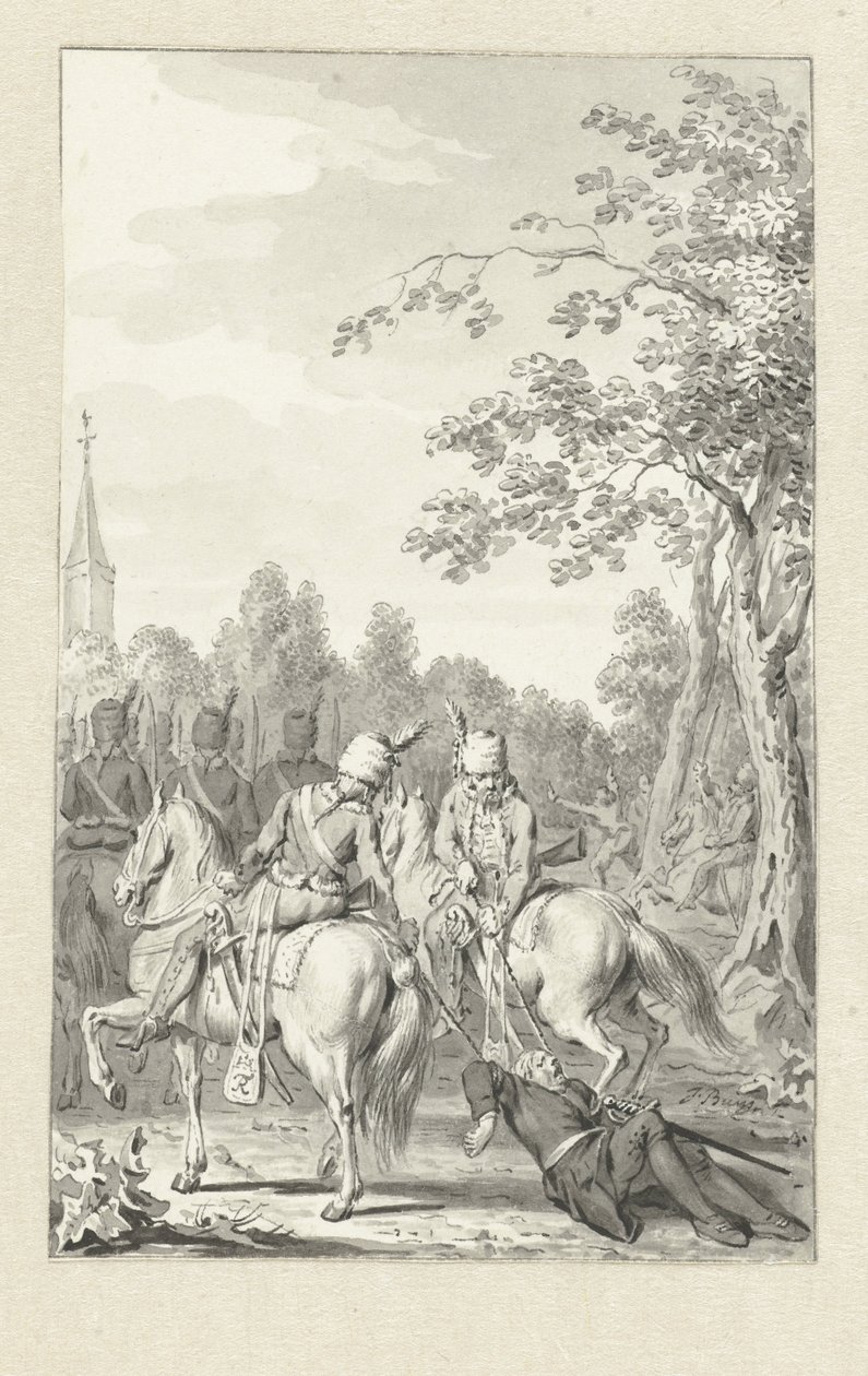 Cluwer Abused by Prussian Hussars by Jacobus Buys