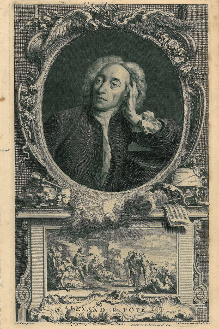 Alexander Pope by Jacobus Houbraken
