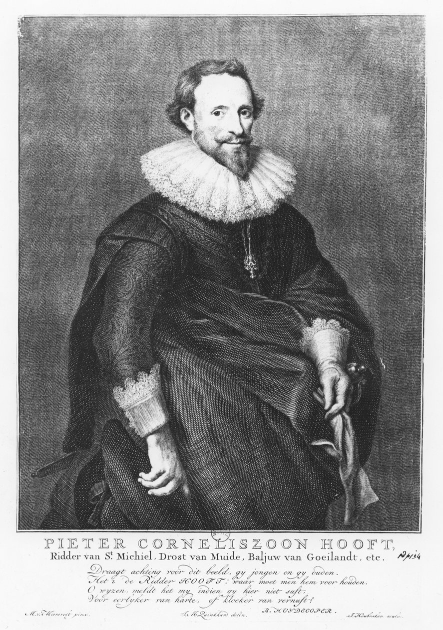 Pieter Corneliszoon Hooft by Jacobus Houbraken