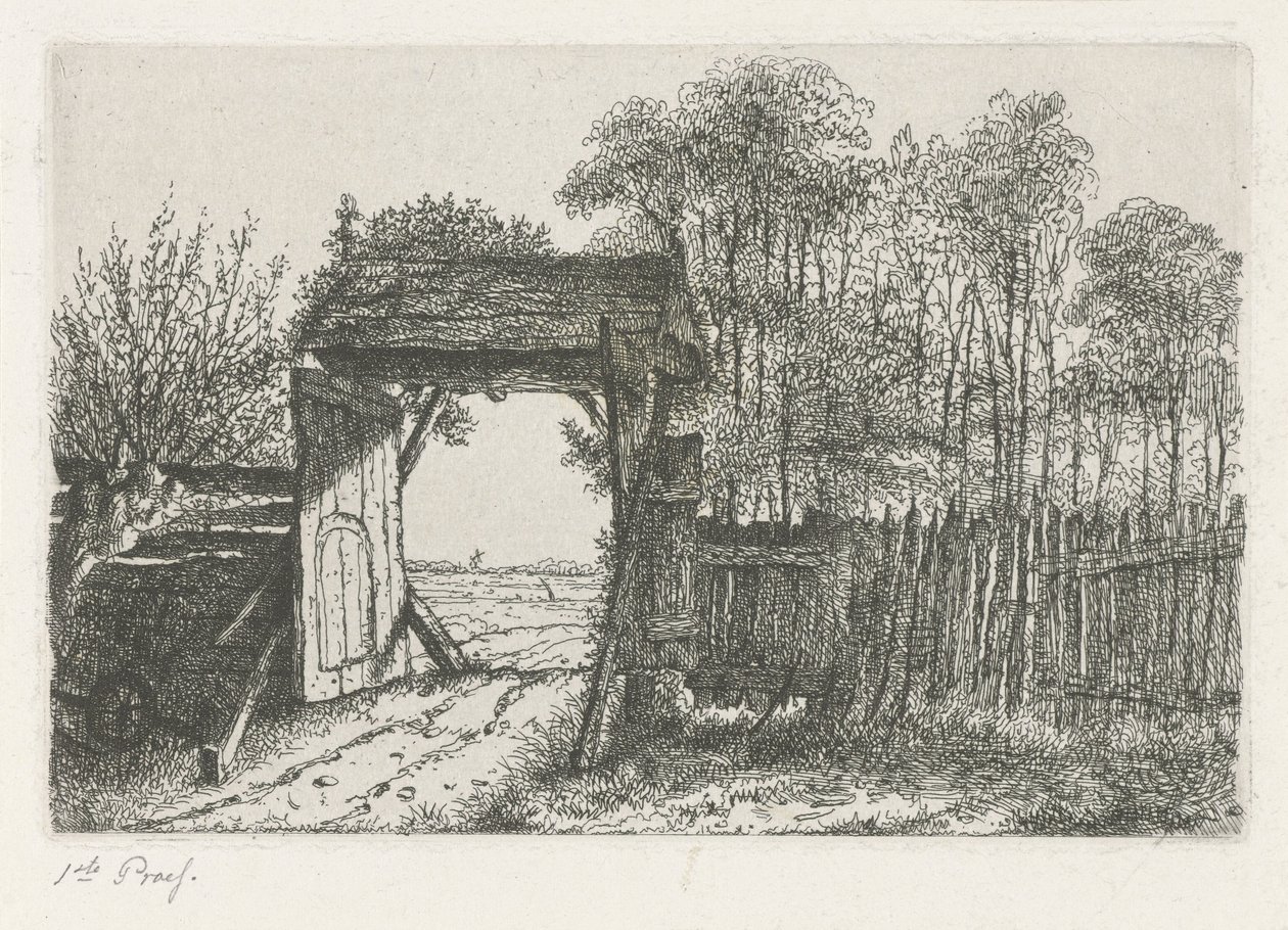 Open Farm Gate by Jacobus Ludovicus Cornet