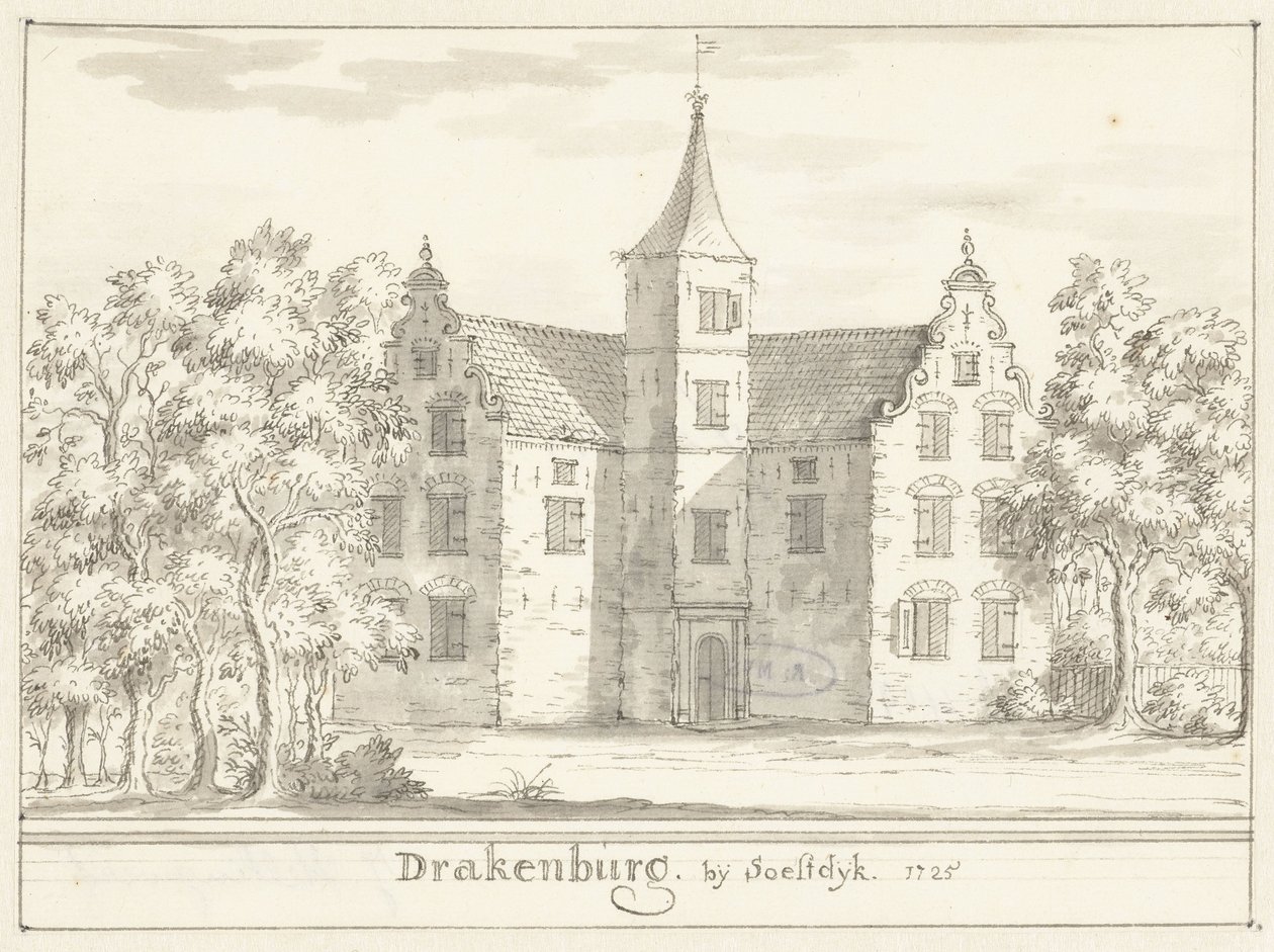 Castle Drakenburg near Soestdijk by Jacobus Stellingwerff