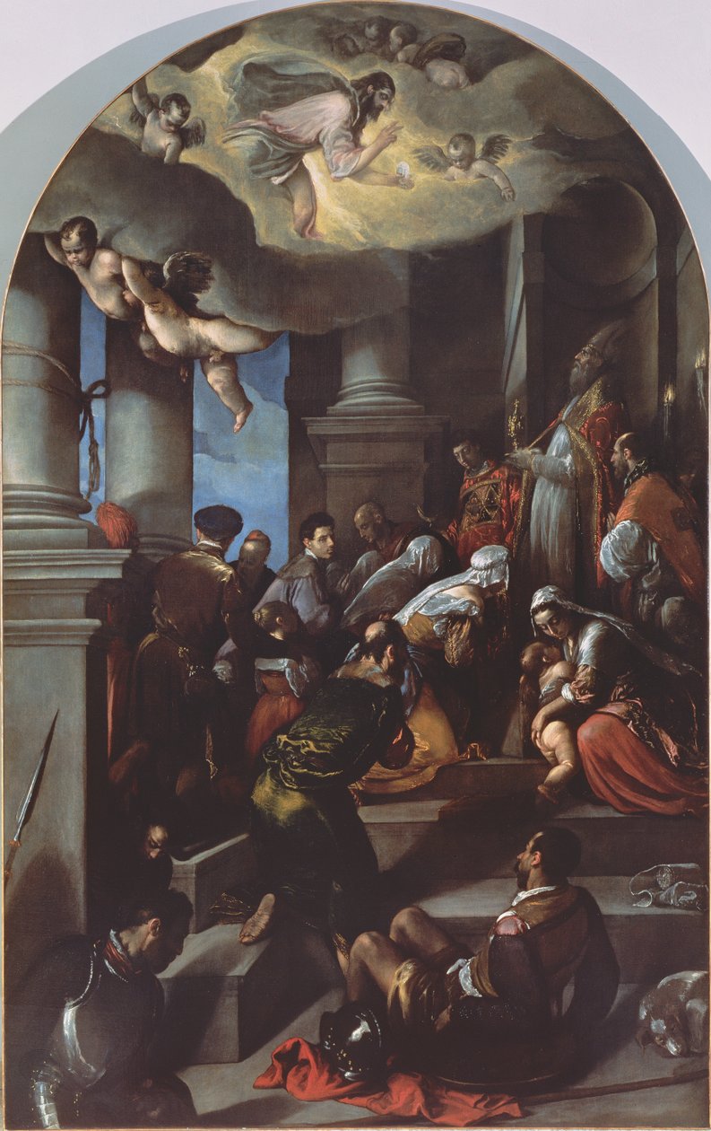 St. Eleutherius Blesses the Devout by Jacopo Bassano