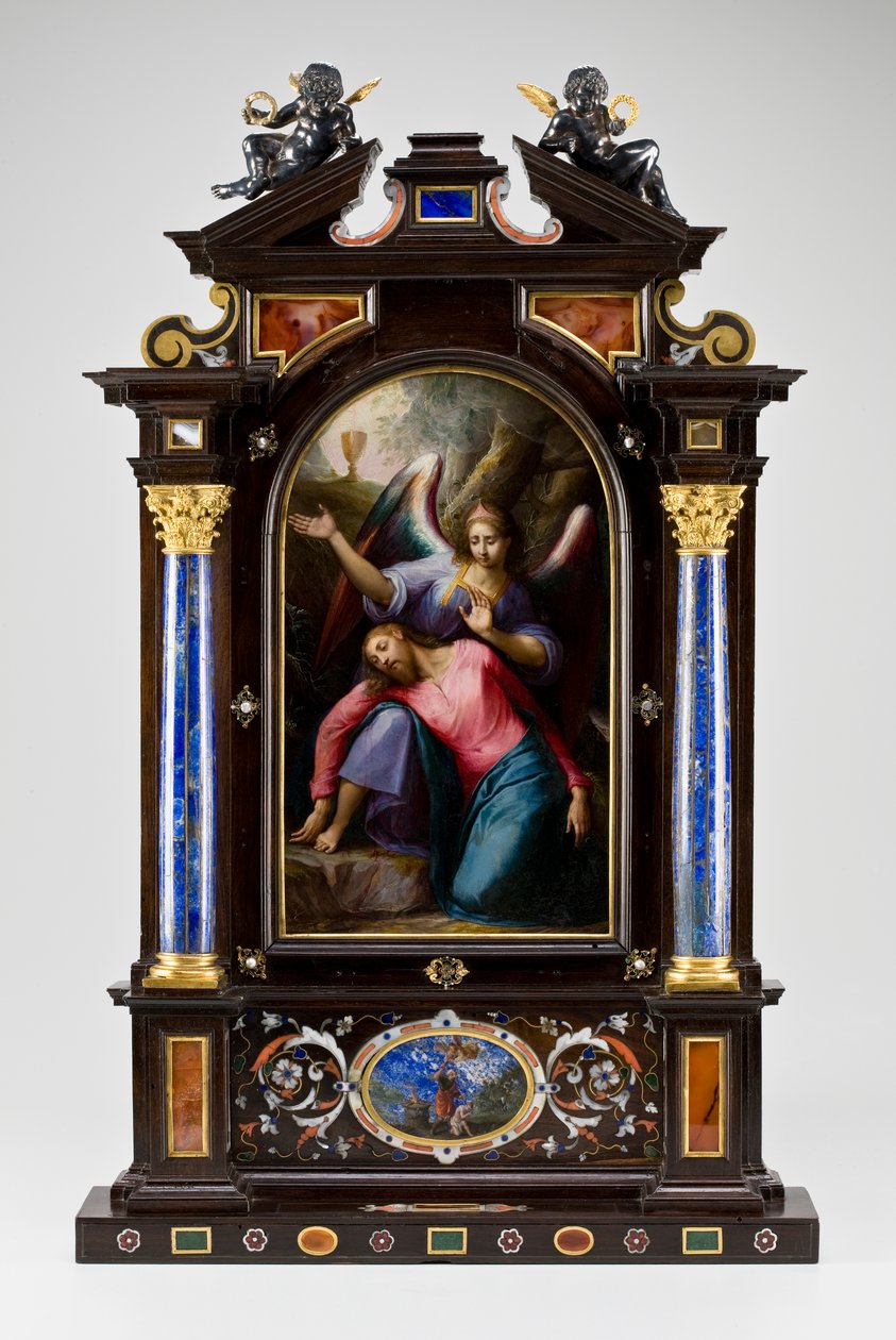 Portable altar in a carrying case (Christ on the Mount of Olives), 1608 by Jacopo Ligozzi