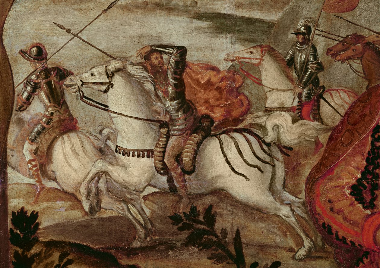 Detail of a cavalryman from Crucifixion (detail) by Jacopo Robusti Tintoretto