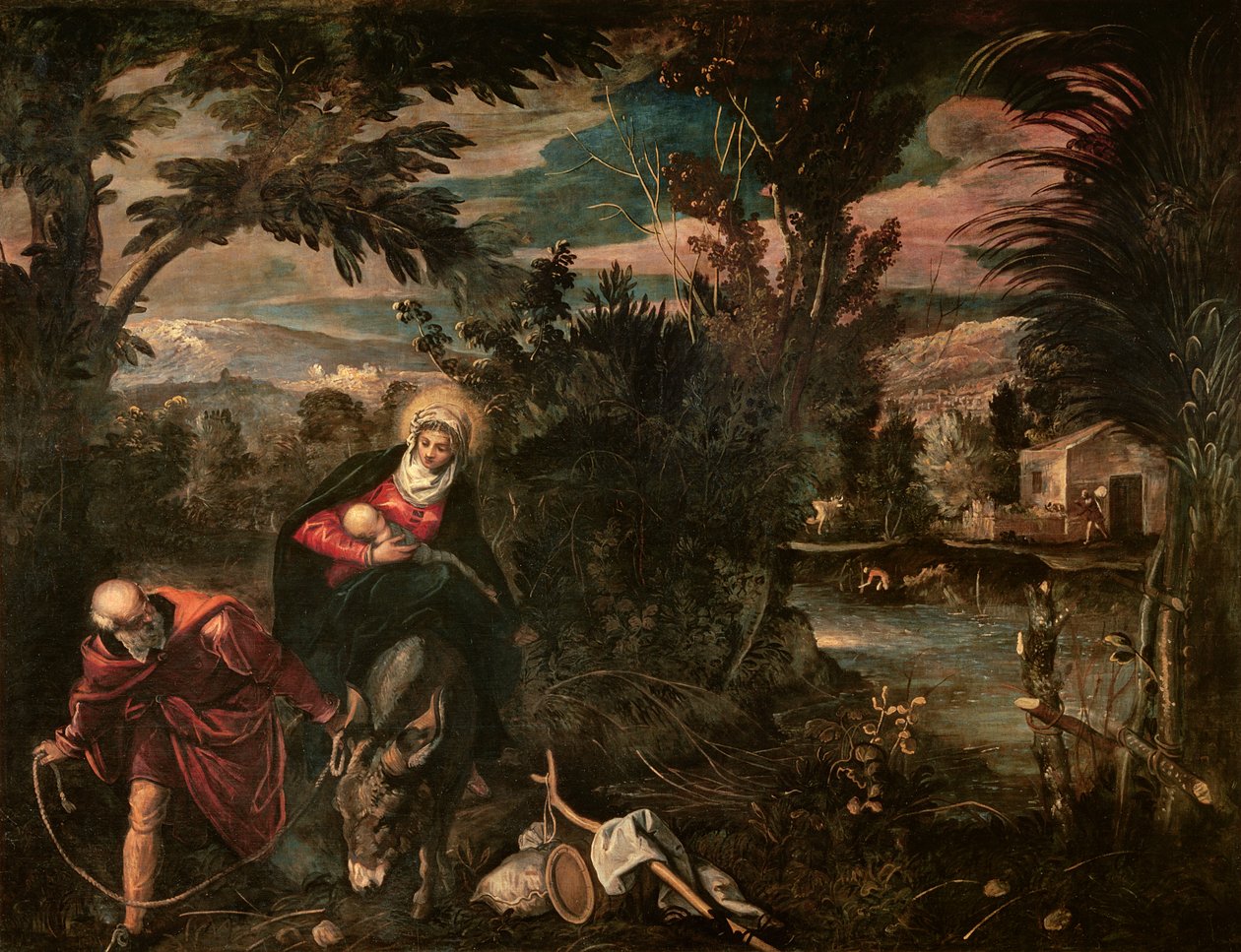 The Flight into Egypt, c.1575-77 by Jacopo Robusti Tintoretto