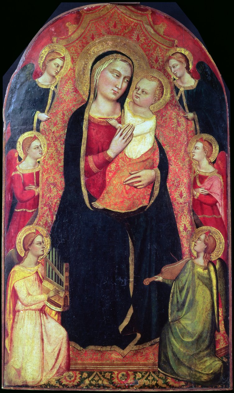 Virgin and Child Enthroned with Angels by Jacopo di Cione