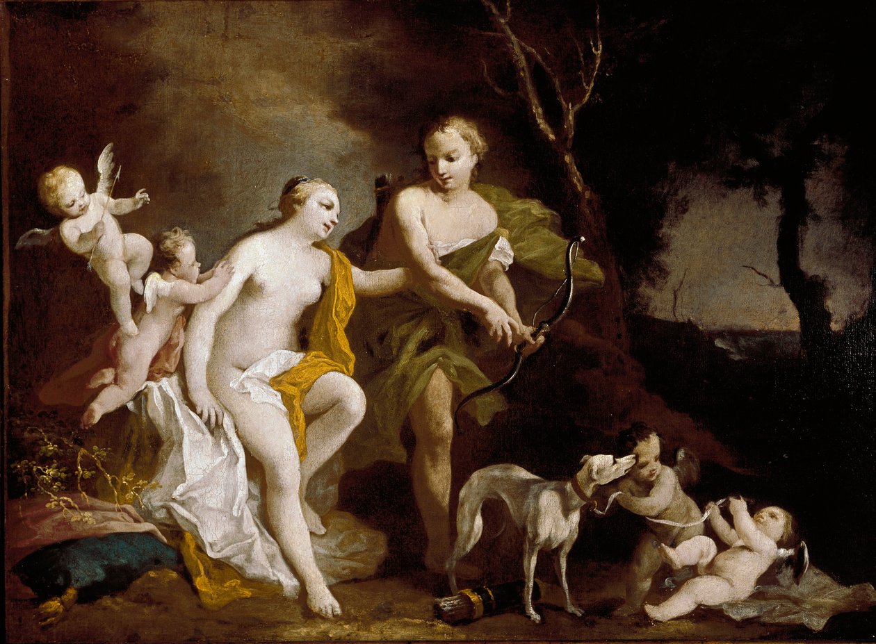 Venus and Adonis by Jacopo Amigoni