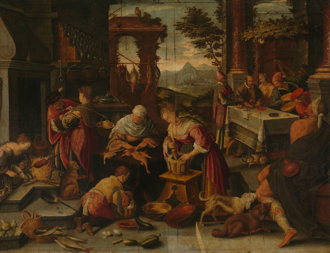 Lazarus and the Rich Man by Jacopo Bassano (copy after)