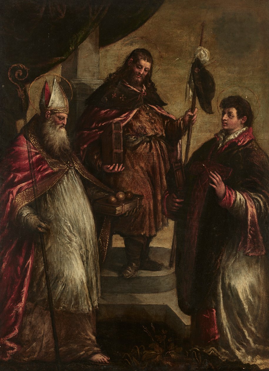 Saints James the Greater, Nicholas and Lawrence by Jacopo Bassano