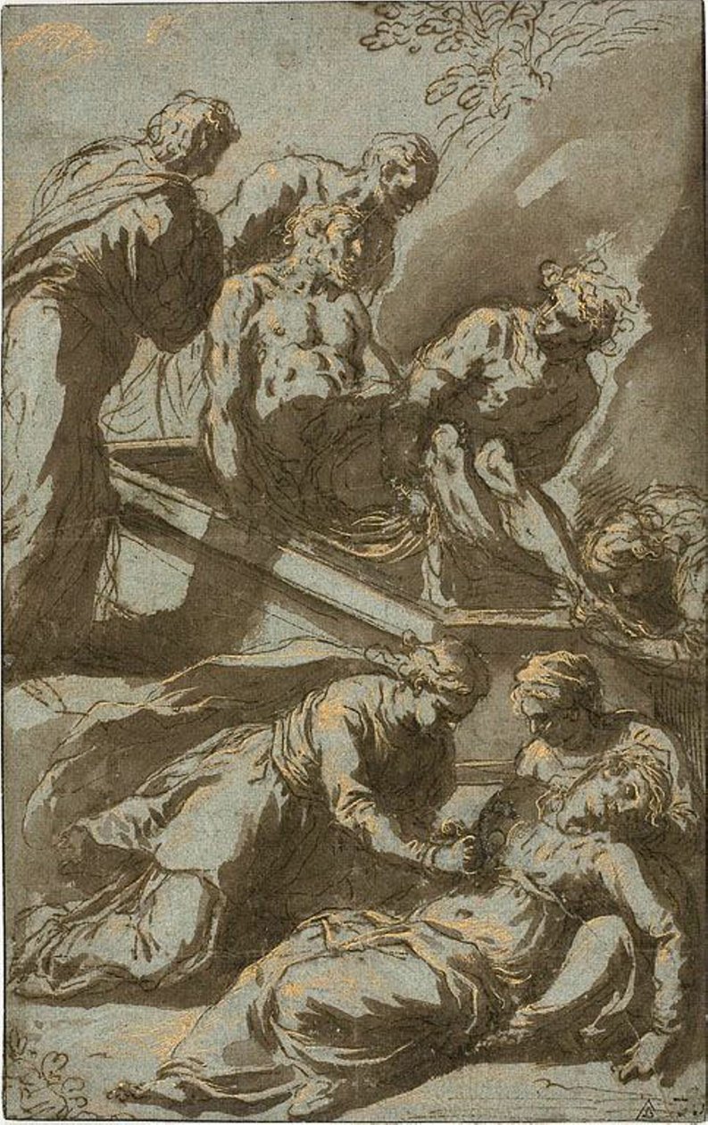 The Entombment of Christ by Jacopo Palma il Giovane