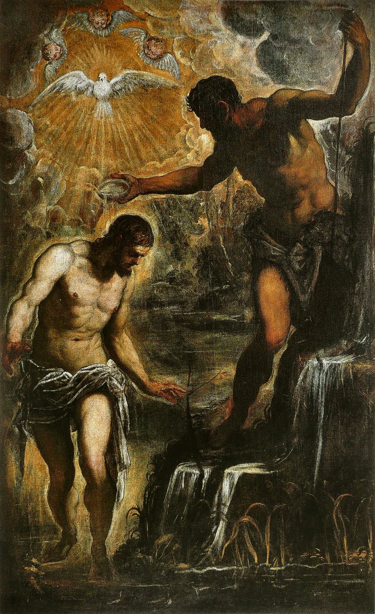 The Baptism of Christ by Jacopo Robusti Tintoretto
