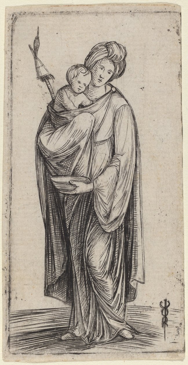 Woman and Child with Distaff by Jacopo de