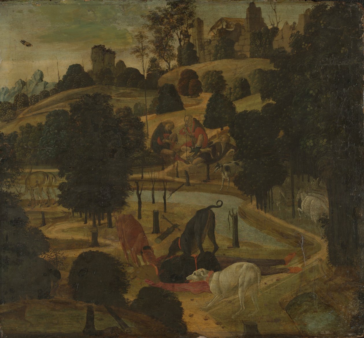 The Death of Actaeon by Jacopo del Sellaio