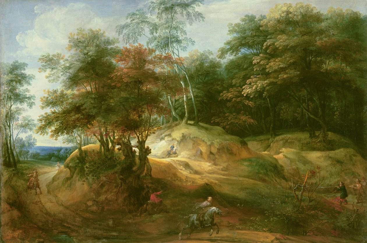 Forest Landscape with Ambush by Jacques Fouquieres
