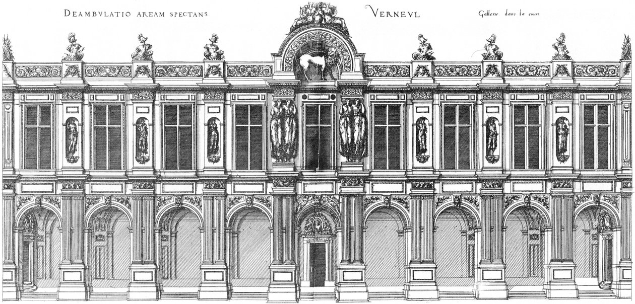 Engraving from Le premier volume des plus excellents Bastiments de France by Jacques I Androuet du Cerceau by Jacques I Androuet du Cerceau