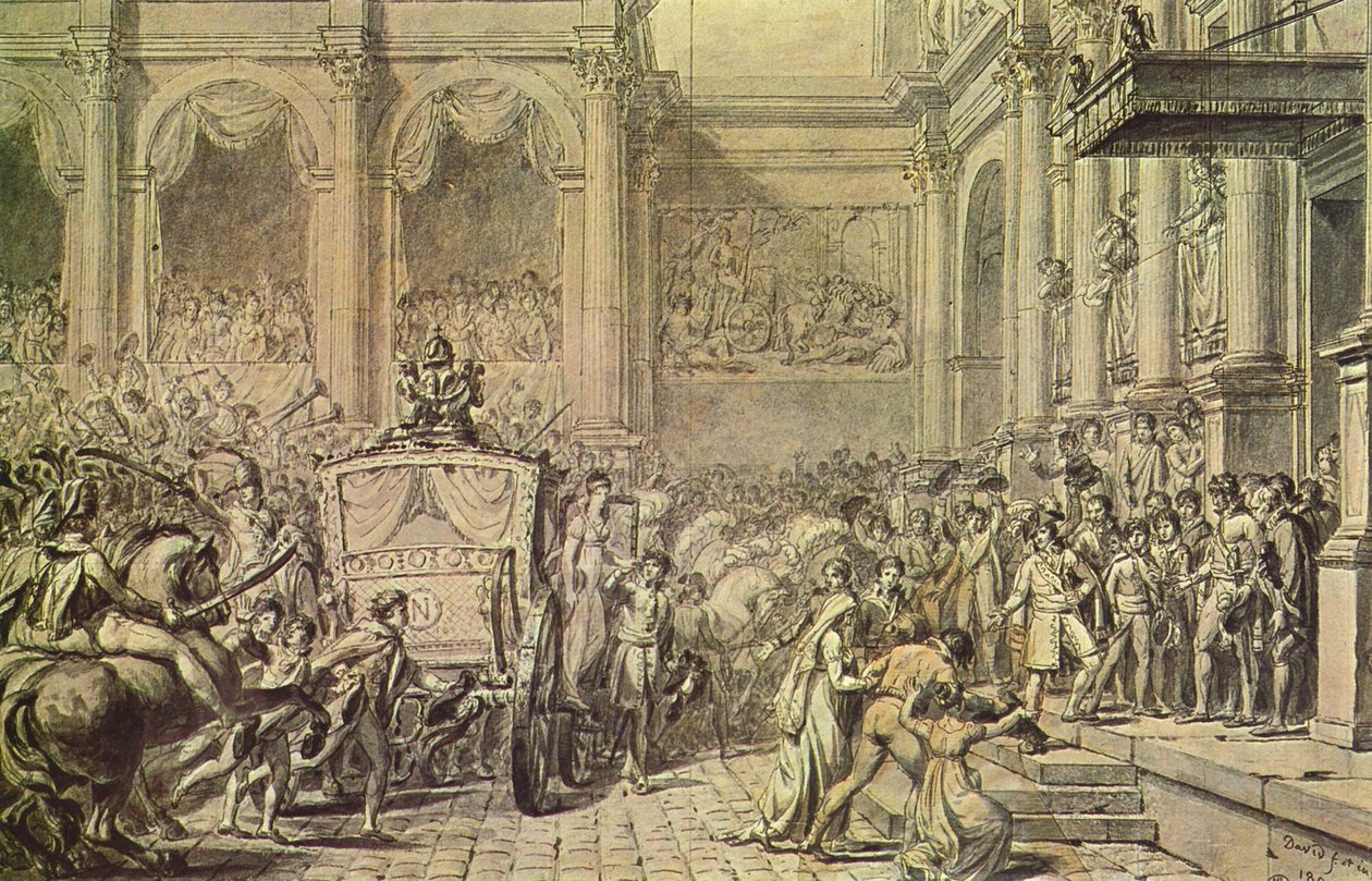 Arrival of Napoleon at the Town Hall by Jacques Louis David