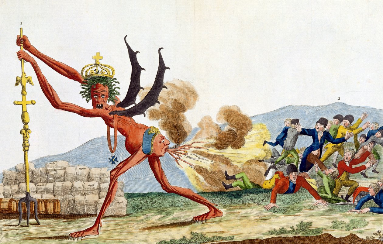 Caricature of the English Government by Jacques Louis David