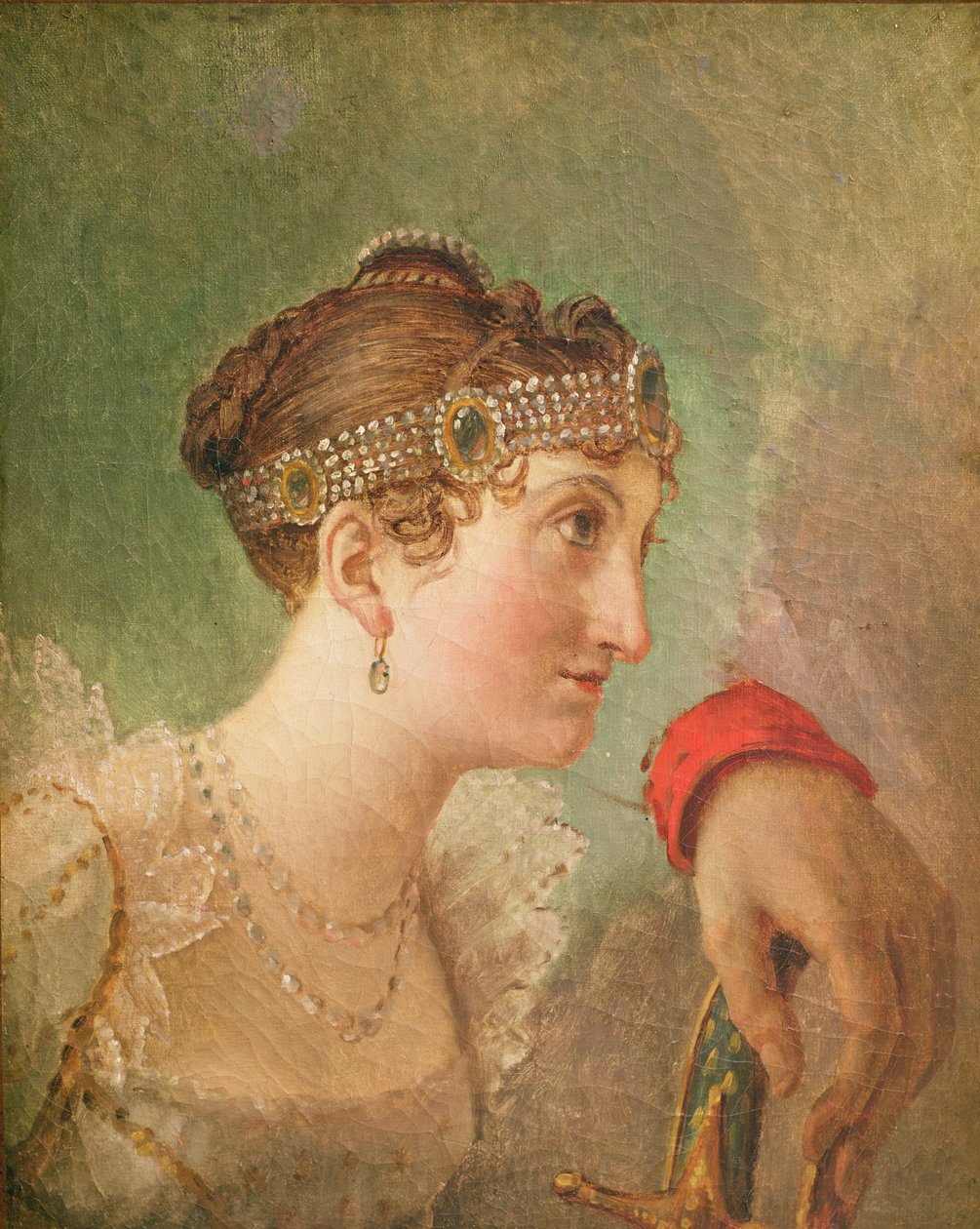 The Duchess of Rochefoucauld and the Hand of Eugène de Beauharnais by Jacques Louis David