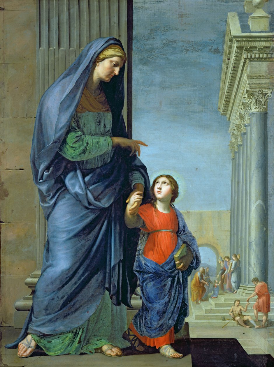 St. Anne Leading the Virgin to the Temple, c.1635-45 by Jacques Stella