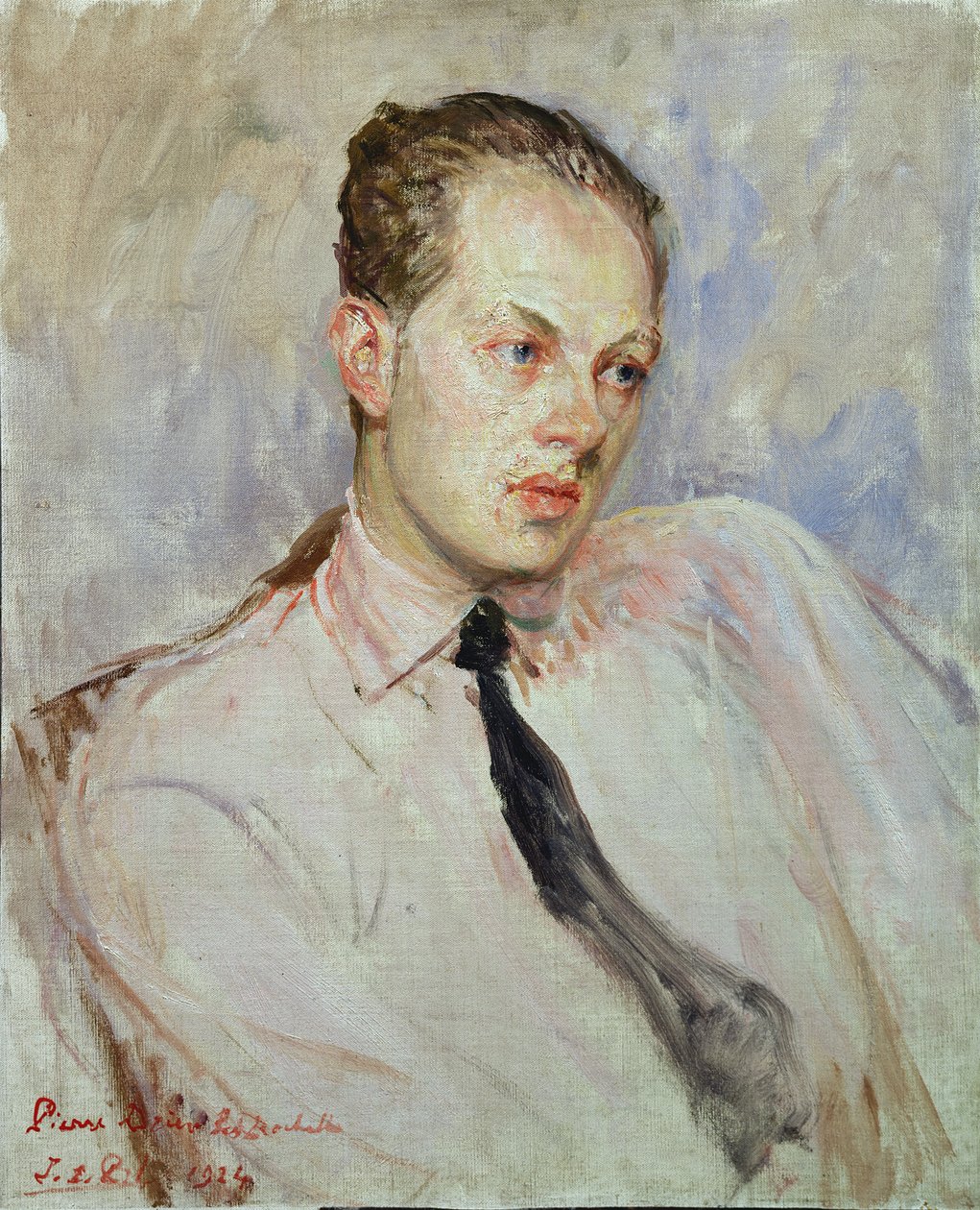 Study for a Portrait of Pierre Drieu La Rochelle by Jacques Emile Blanche