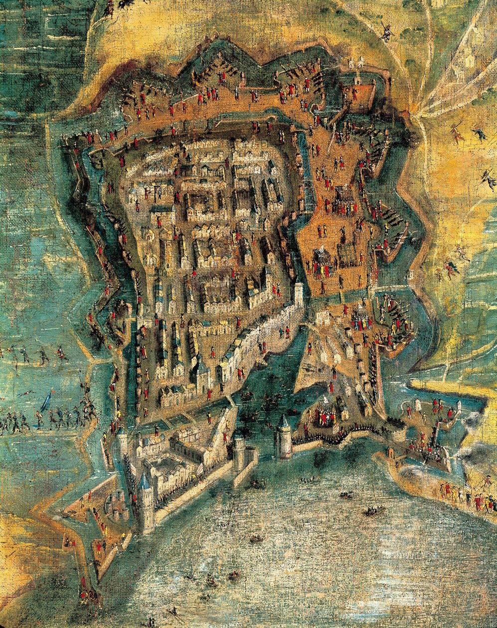 Siege of La Rochelle by Jacques (after) Callot