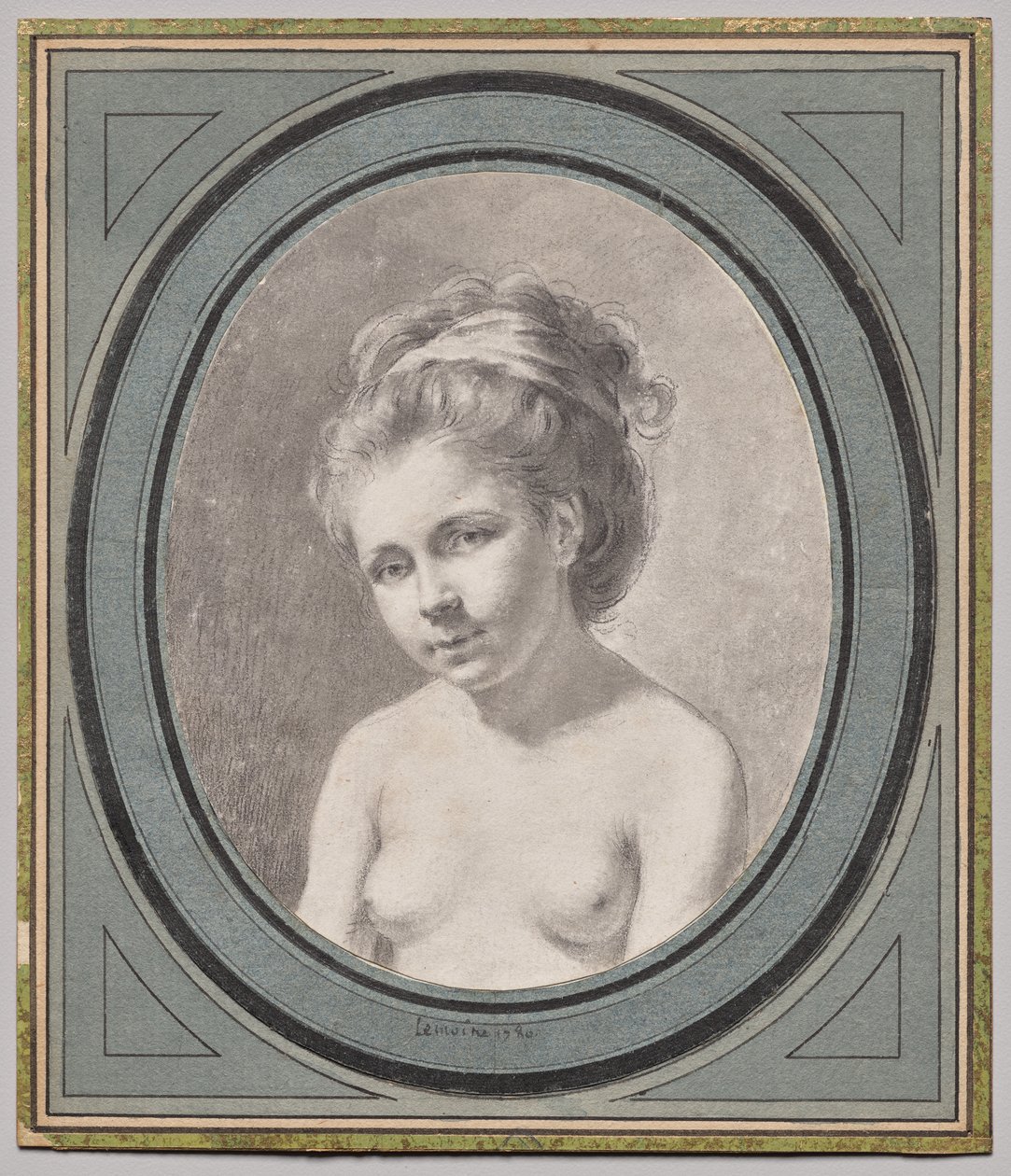 Bust of a Nude Woman by Jacques Antoine Marie Lemoine