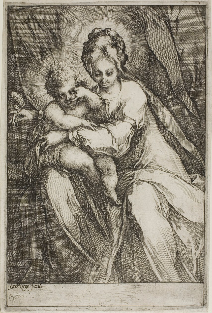 The Virgin and Child with a Rose by Jacques Bellange