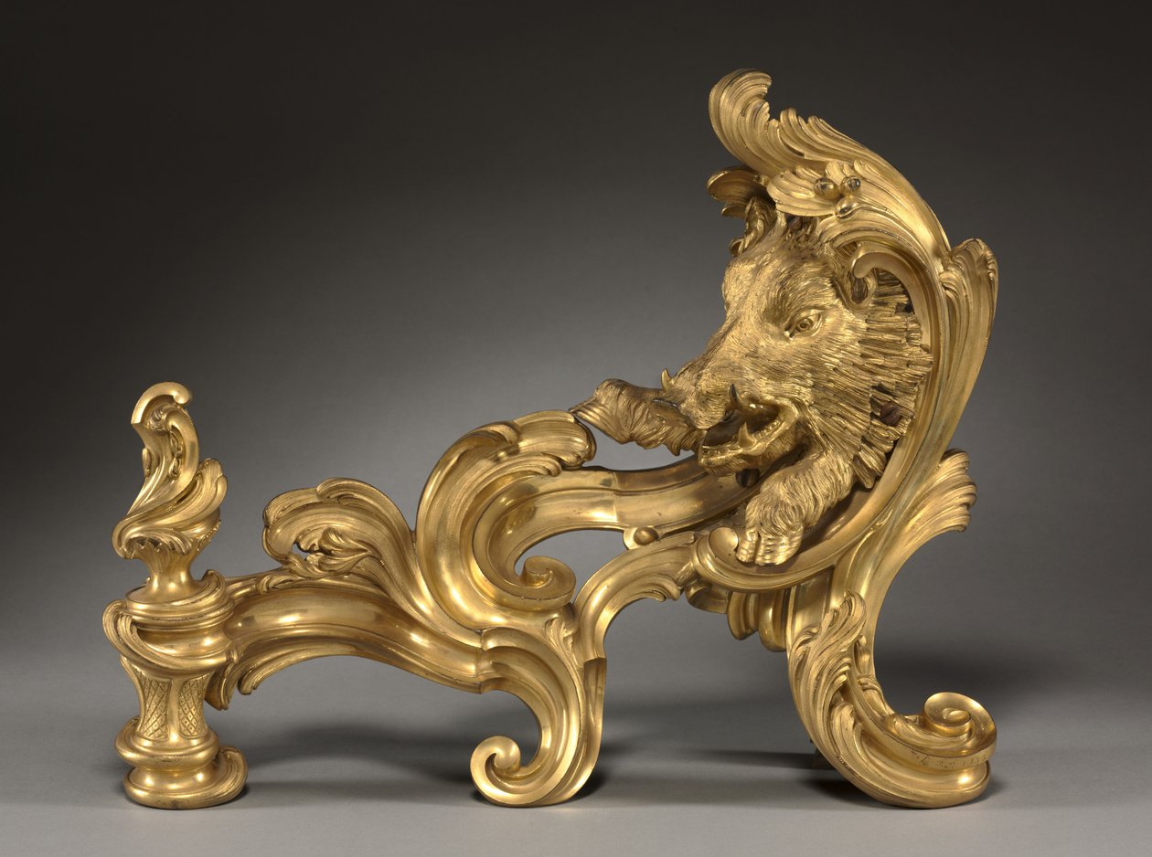 Pair of Andirons by Jacques Caffieri