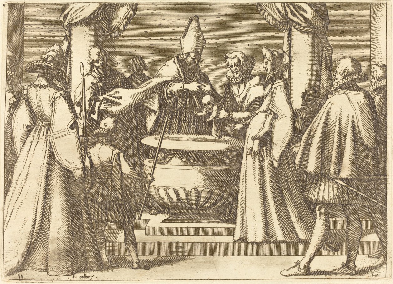 Baptism of the Prince of Spain by Jacques Callot