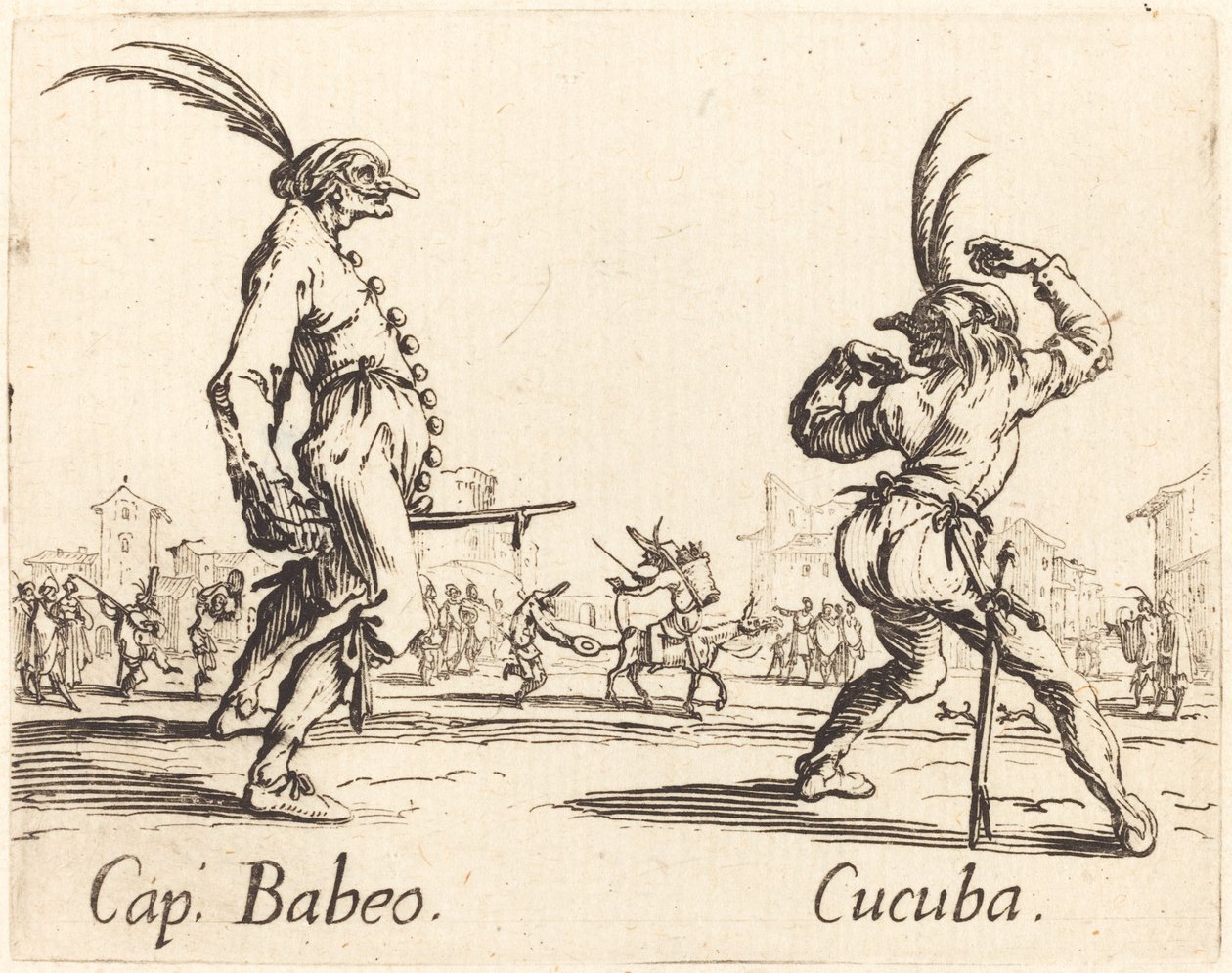 Cap. Babeo and Cucuba by Jacques Callot