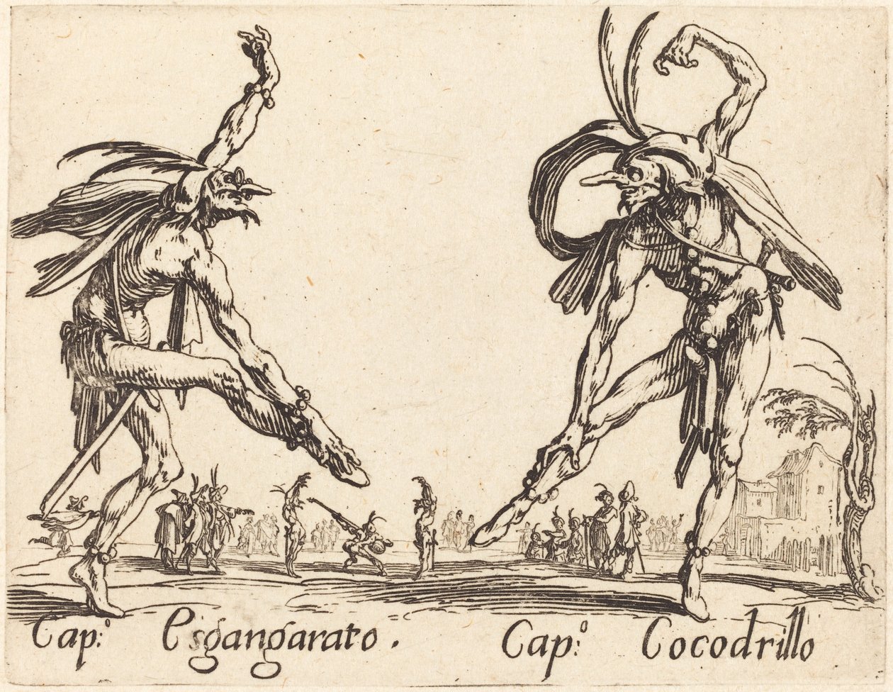 Cap. Esgangarato and Cap. Cocodrillo by Jacques Callot