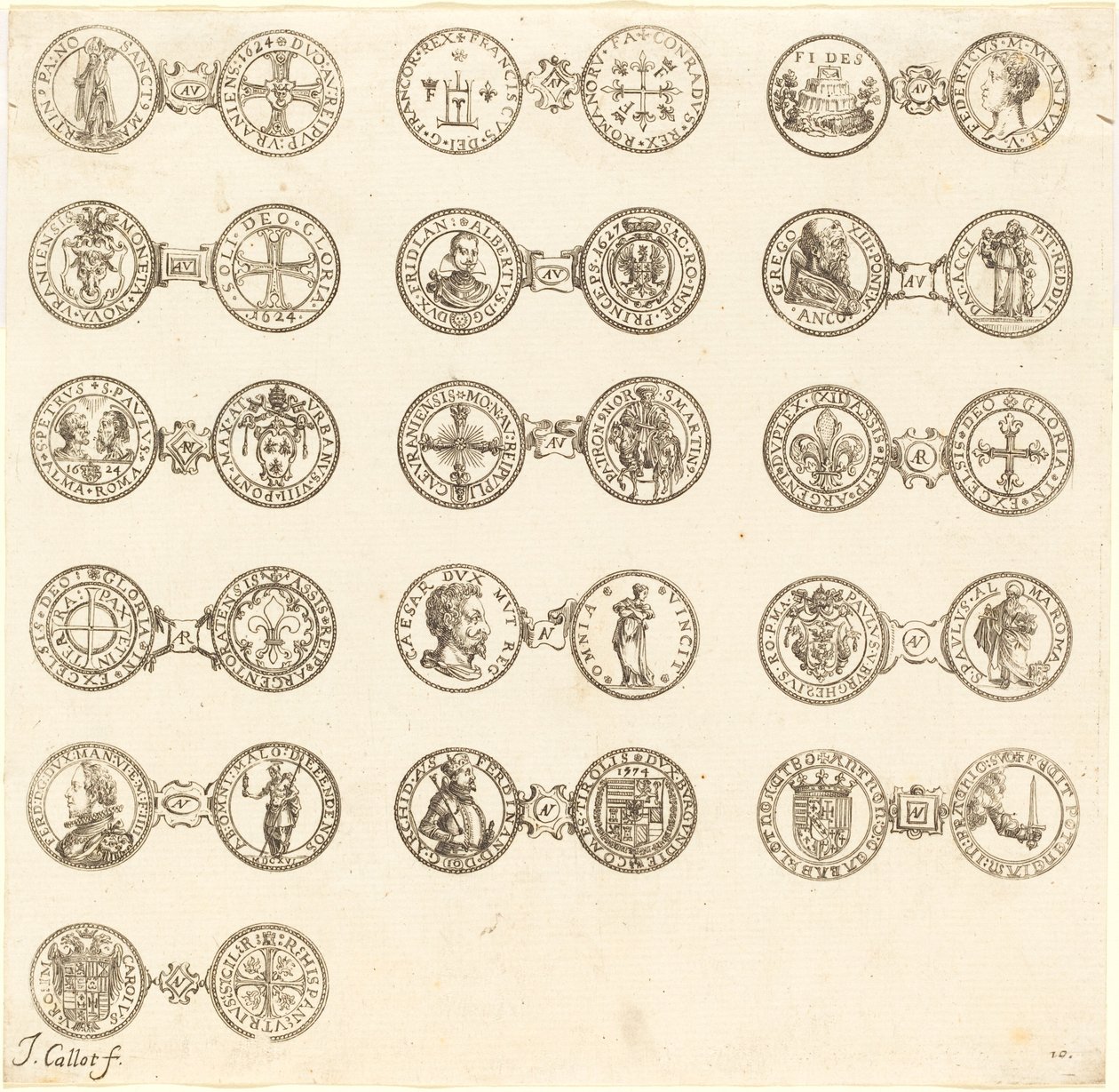 Coins [plate 10] by Jacques Callot