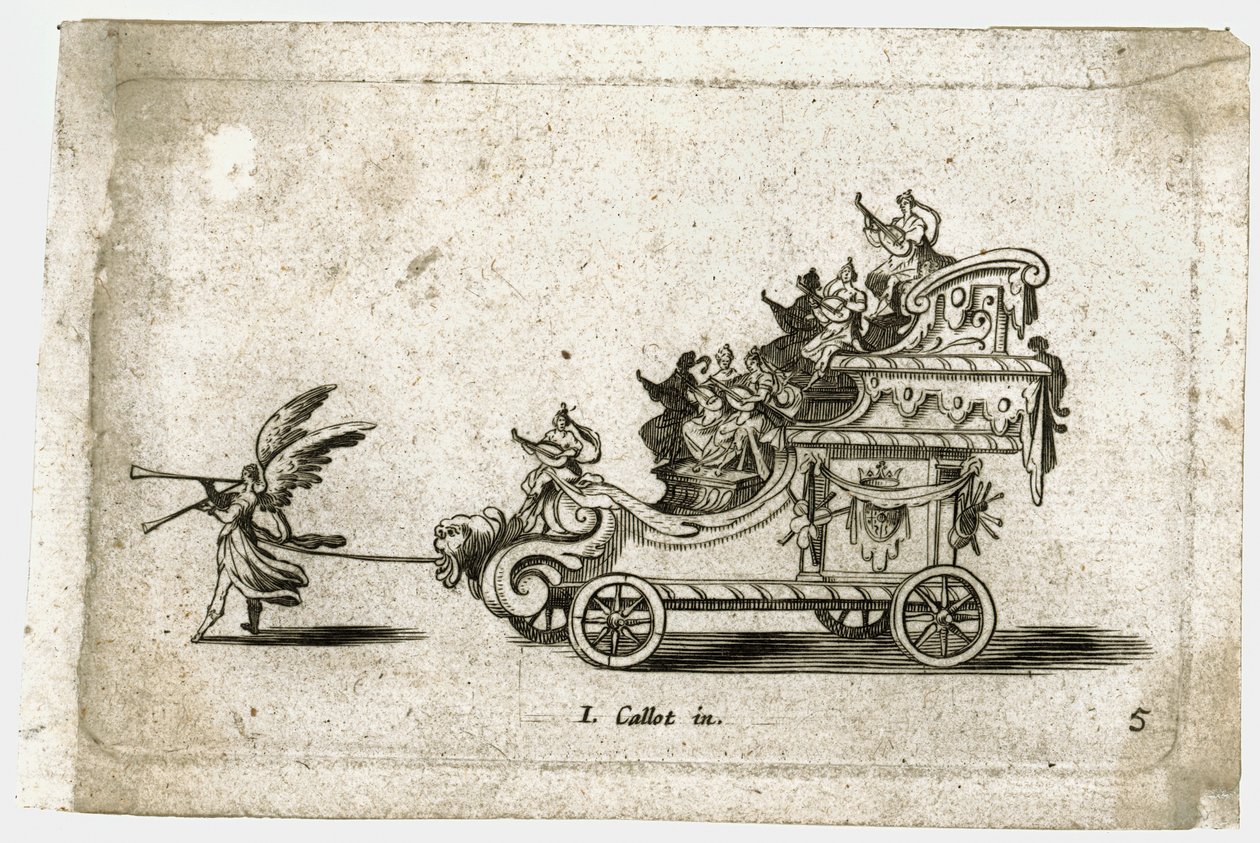 Combat at the Barrier: A Chariot by Jacques Callot
