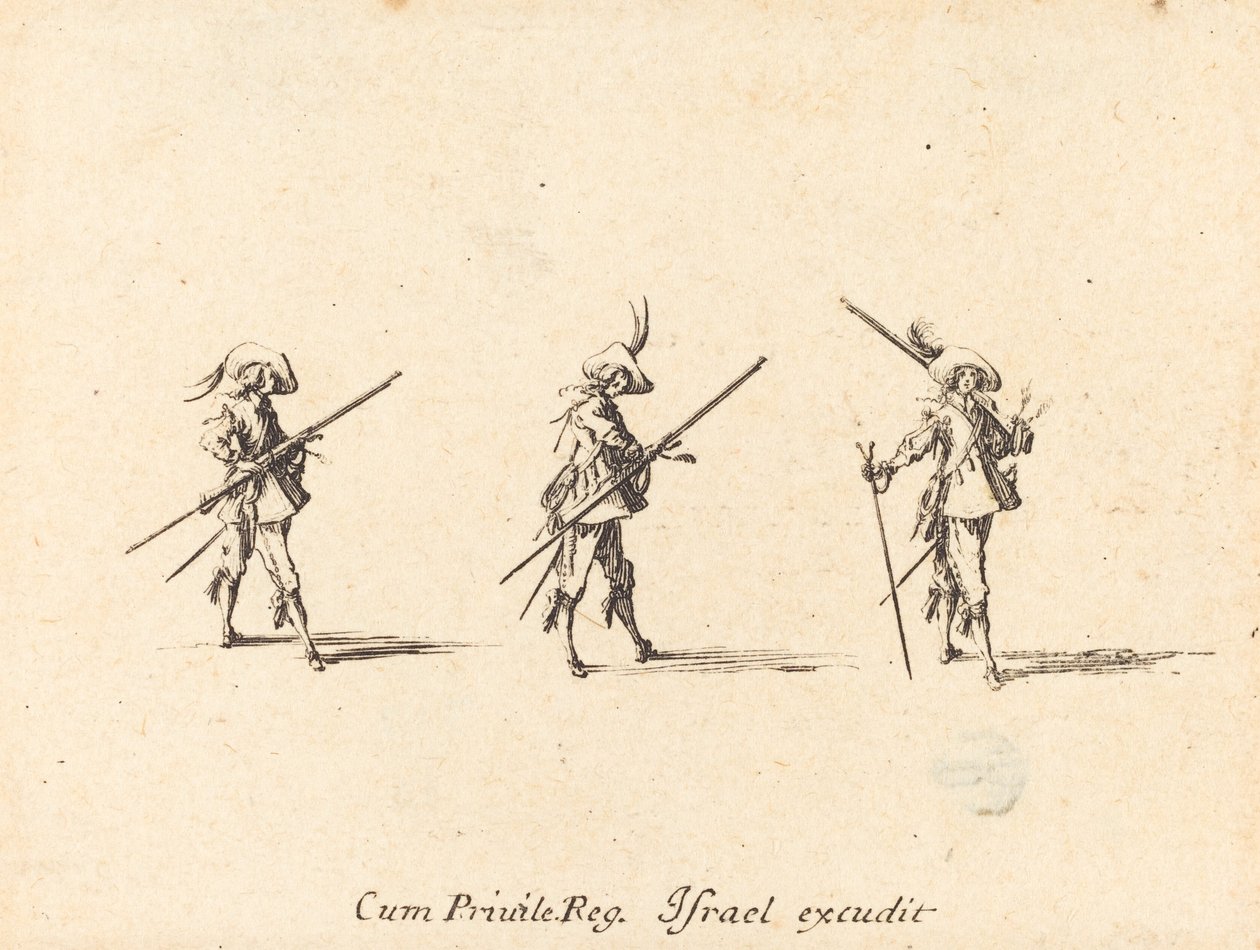 Drill with the Musket by Jacques Callot