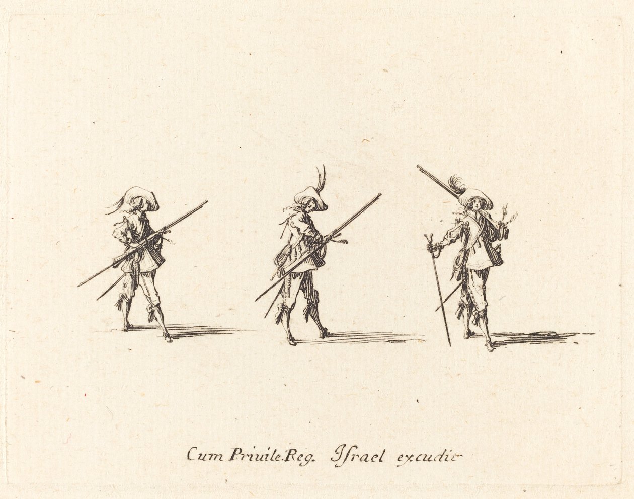 Drill with the Musket by Jacques Callot