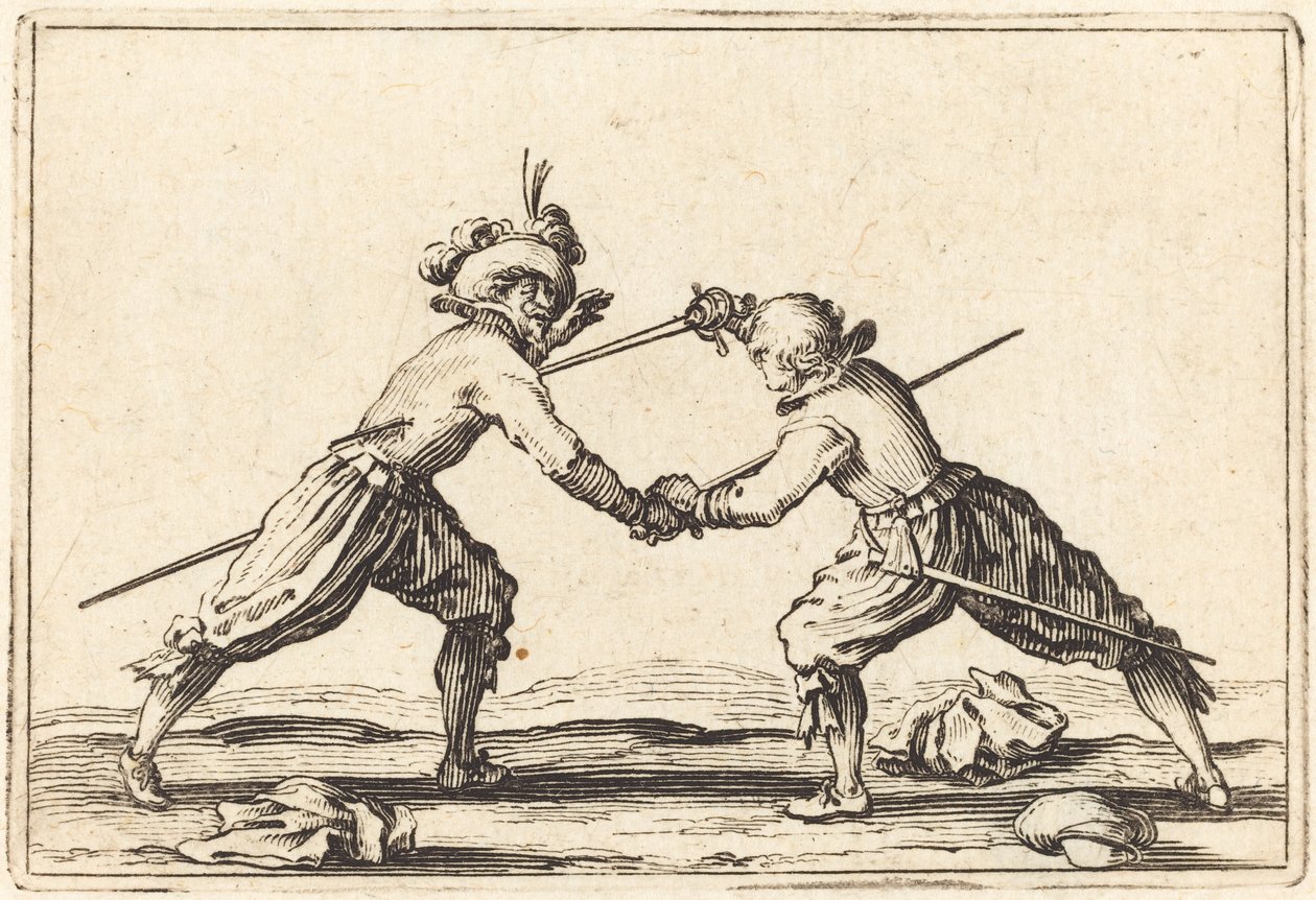 Duel with Swords by Jacques Callot